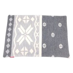 🩶‎ Giesswein Wool Cushion Cover Gray White Nordic Pattern 15x23
